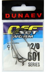 Крючок офсетный DUNAEV Offset Worm 601 #2/0 5шт/уп