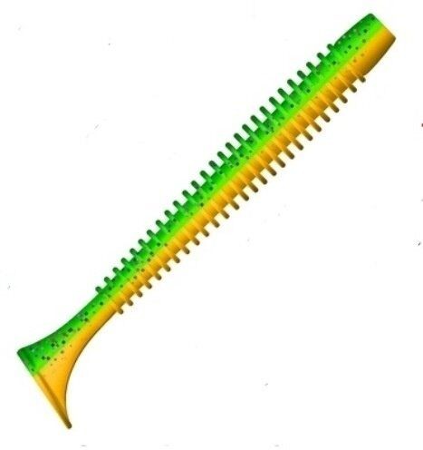 Виброхвост ZUB Swing 99мм цвет 022 зелено-оранжевый 4шт/уп