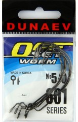 Крючок офсетный DUNAEV Offset Worm 601 #5/0 5шт/уп