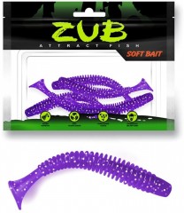 Виброхвост ZUB Swing 99мм цвет 610 фиолетовый с блестками 4шт/уп