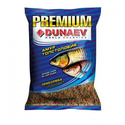 Прикормка DUNAEV Premium 1кг Амур-толстолобик