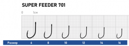 Крючок DUNAEV  Super Feeder 701 #6 10шт/уп