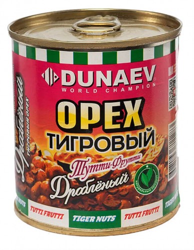 Добавка для прикормки металлобанка DUNAEV Тигровый орех дробленый Тутти-Фрутти 320мл