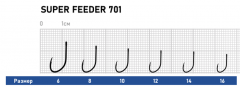 Крючок DUNAEV  Super Feeder 701 #8 10шт/уп