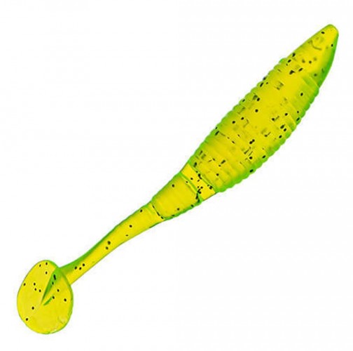 Приманка DS-WIBRA 75мм 6шт/уп, цвет (310) желтый, блестки черные