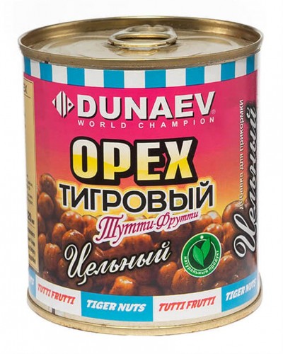 Добавка для прикормки металлобанка DUNAEV Тигровый орех цельный Тутти-Фрутти 320мл