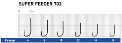 Крючок DUNAEV  Super Feeder 702 #6 10шт/уп