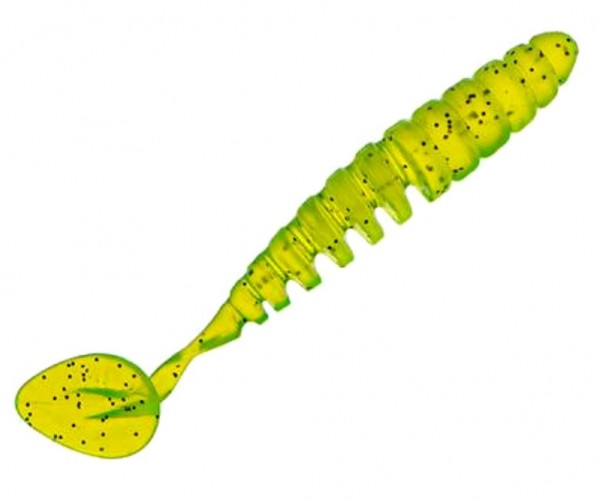 Приманка DS-SHAD 90мм 5шт/уп, цвет (310) желтый, блестки черные