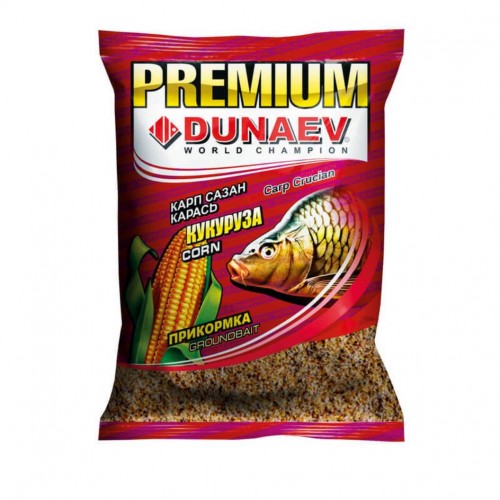 Прикормка DUNAEV Premium 1кг Карп-Сазан Кукуруза