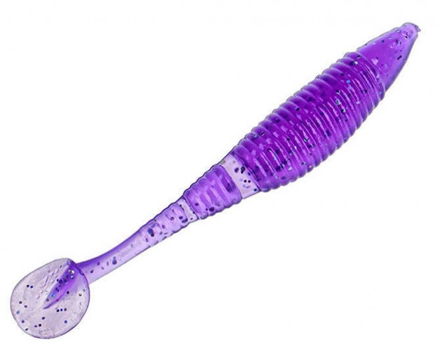Приманка DS-WIBRA 90мм 5шт/уп, цвет (610) фиолетовый, блестки серебрянные