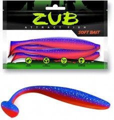 Виброхвост ZUB Izi 208мм цвет 021 фиолетово-красный 3шт/уп