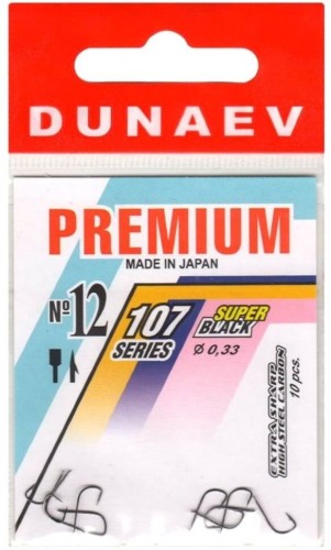 Крючок DUNAEV Premium 107 #12 Ø0.33мм 10шт/уп