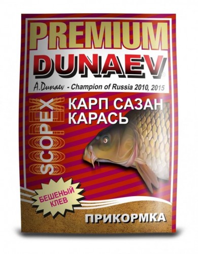 Прикормка DUNAEV Premium 1кг Карп-Сазан Скопекс