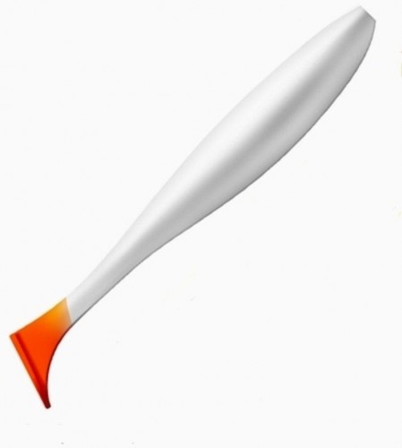 ВиброхвостZUB-IZI 86мм 5шт/уп цвет 010 бело-красный