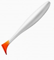 ВиброхвостZUB-IZI 86мм 5шт/уп цвет 010 бело-красный