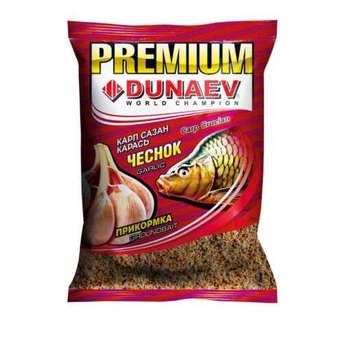 Прикормка DUNAEV Premium 1кг Карп-Сазан Чеснок