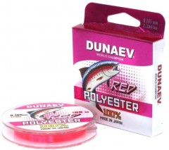 Леска монофил DUNAEV Polyester RED 100м 0.128мм 1.33кг красная