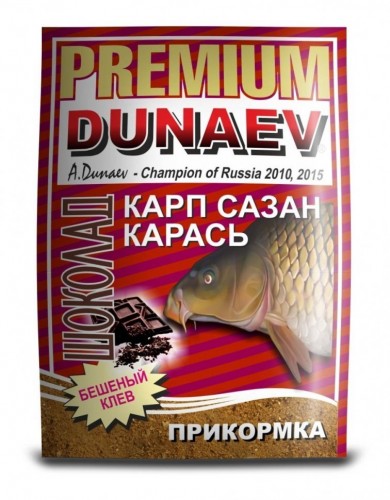 Прикормка DUNAEV Premium 1кг Карп-Сазан Шоколад