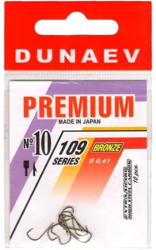 Крючок DUNAEV Premium 109 #10 Ø0.41мм 10шт/уп