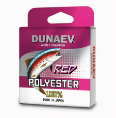 Леска монофил DUNAEV Polyester RED 100м 0.185мм 2.67кг красная