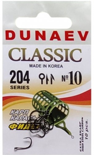 Крючок DUNAEV Classic 204 #10 10шт/уп