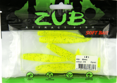 Виброхвост ZUB Izi 86мм цвет 310 желтый с блестками 5шт/уп