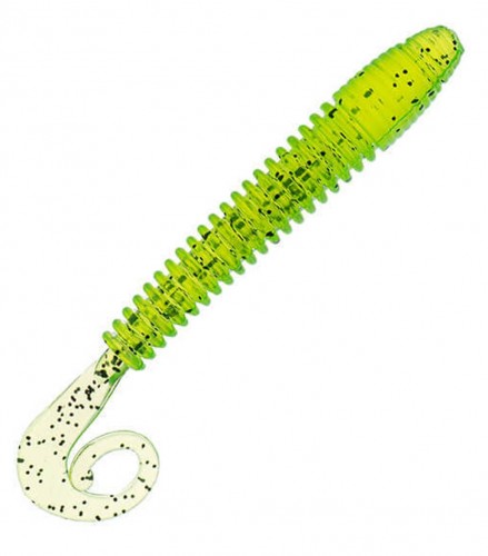 Приманка DS-MINOGA 75мм 6шт/уп, цвет (351) шартрез, блестки черные