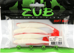 Виброхвост ZUB-IZI 99мм 4шт/уп цвет 010 бело-красный