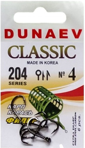 Крючок DUNAEV Classic 204 #4 6шт/уп
