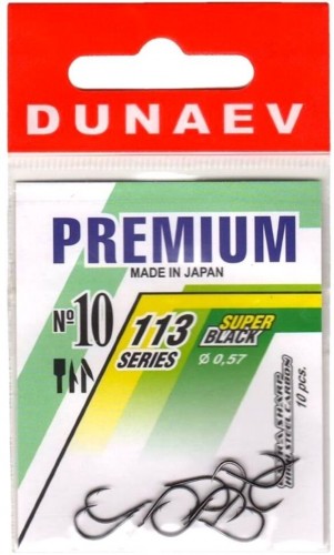 Крючок DUNAEV Premium 113 #10 Ø0.57мм 10шт/уп