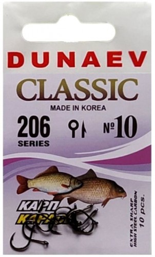 Крючок DUNAEV Classic 206 #10 10шт/уп