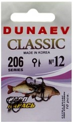 Крючок DUNAEV Classic 206 #12 10шт/уп