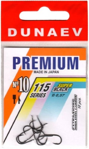 Крючок DUNAEV Premium 115 #10 Ø0.57мм 10шт/уп