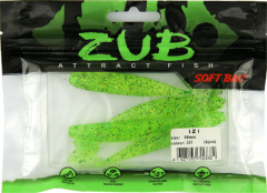 Виброхвост ZUB Izi 99мм цвет 351 шартрез с блестками 4шт/уп