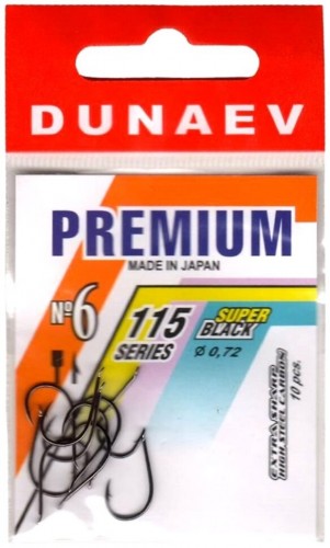 Крючок DUNAEV Premium 115 #6 Ø0.72мм 10шт/уп
