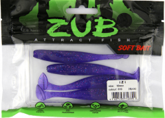 Виброхвост ZUB Izi 99мм цвет 610 фиолетовый с блестками 4шт/уп