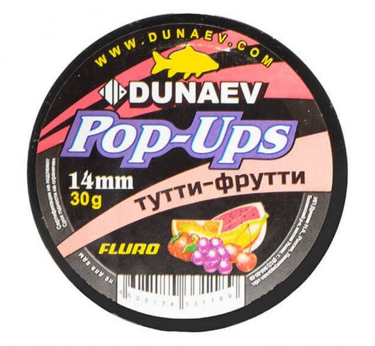 Бойлы DUNAEV POP-UP 14мм Тутти-Фрутти
