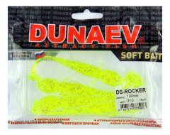 Приманка DS-ROCKER 100мм 4шт/уп, цвет (310) желтый, блестки черные