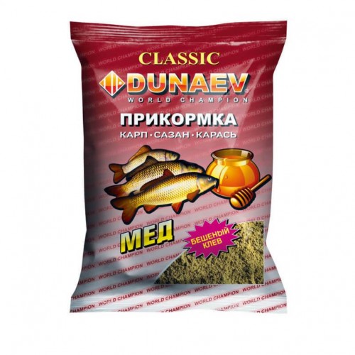Прикормка DUNAEV Классика 0.9кг Карп Мед