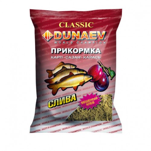 Прикормка DUNAEV Классика 0.9кг Карп Слива