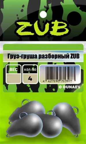 Груз ZUB Груша разборная 28гр. 4шт/уп