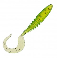 Приманка DS-TWIST 100мм 4шт/уп, цвет (351) шартрез, блестки черные