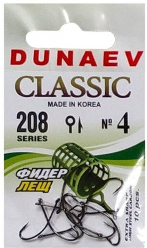 Крючок DUNAEV Classic 208 #4 10шт/уп
