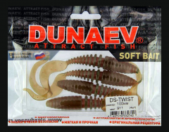 Приманка DS-TWIST 100мм 4шт/уп, цвет (911) м.масло красное, блестки красные