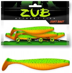 Виброхвост ZUB Provocator 145мм 21гр цвет 022 зелено-оранжевый 5шт/уп