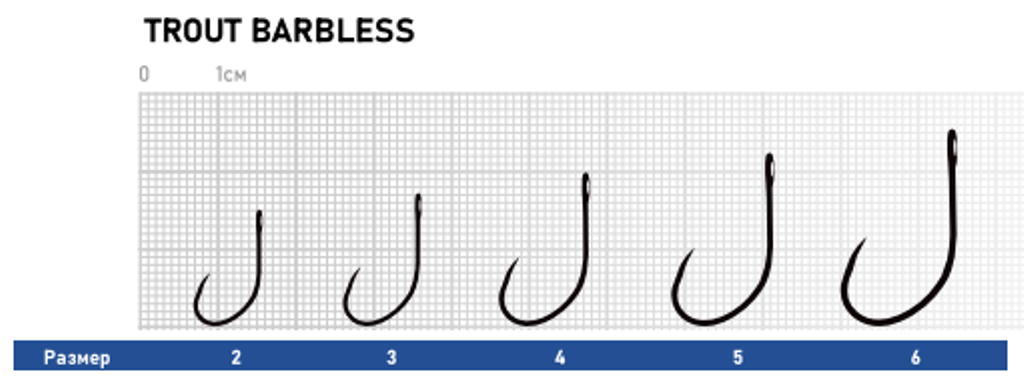 Крючок DUNAEV Trout Barbless #2 7шт/уп