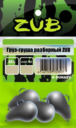Груз ZUB Груша разборная 4гр. 5шт/уп
