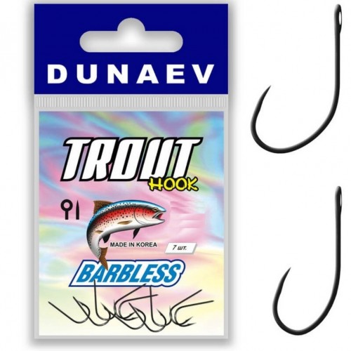 Крючок DUNAEV Trout Barbless #3 7шт/уп