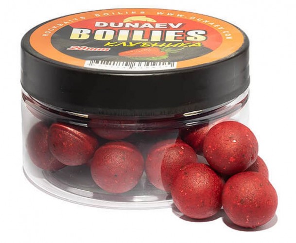 Бойлы DUNAEV Вареные 20мм Клубника