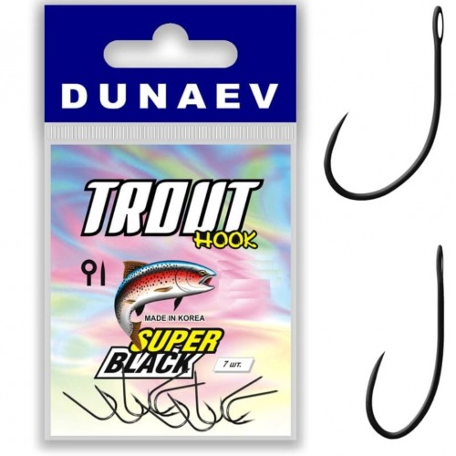 Крючок DUNAEV Trout Super Black #10 7шт/уп